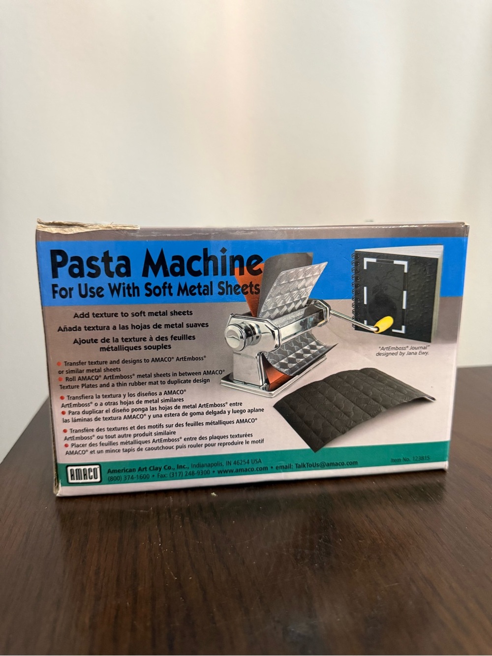 Amaco Pasta Machine for Polymer Clays and Soft Metal Sheets 12381S NEW